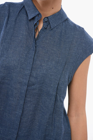 EMPORIO ICON Linen Sleeveless Shirt