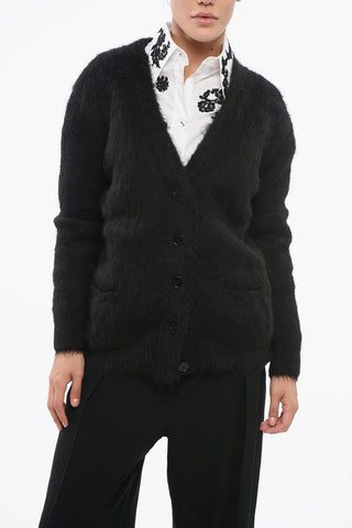 Cardigan in Misto Alpaca con due Tasche