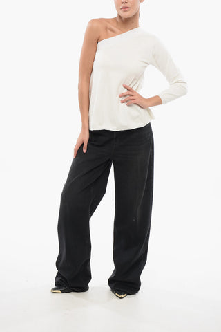 One-Shoulder Top with Flared Hem