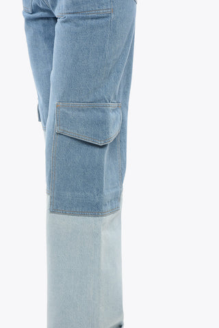 Jeans Cargo Loose Fit Bicolore 26cm