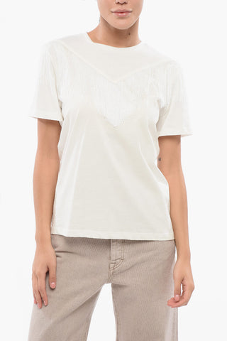 T-shirt Girocollo UNDER WORLD In Cotone con Frange