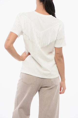 T-shirt Girocollo UNDER WORLD In Cotone con Frange