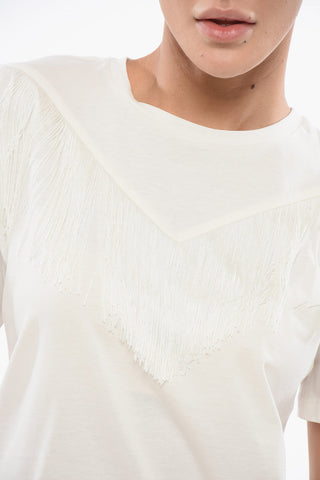 T-shirt Girocollo UNDER WORLD In Cotone con Frange