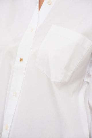 Popeline Oversized Shirt with Hidden Buttoning