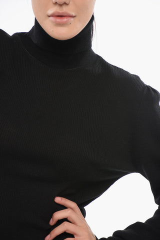 Ribbed Merinos Wool SANDY Turtleneck Sweater