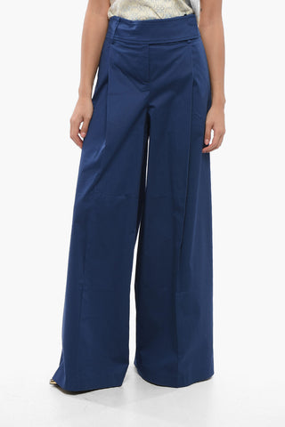 Single Pleated Palazzo Pants with Hidden Closure