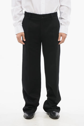 Pantaloni Bootcut in Misto Cotone con Passanti