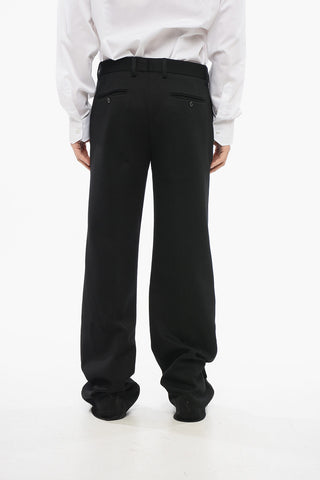 Pantaloni Bootcut in Misto Cotone con Passanti