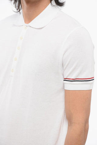 Polo in Cotone Extrafine con Abbottonature Laterali