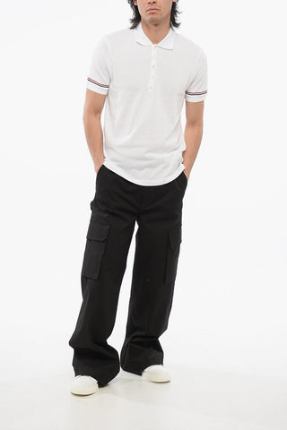 Polo in Cotone Extrafine con Abbottonature Laterali