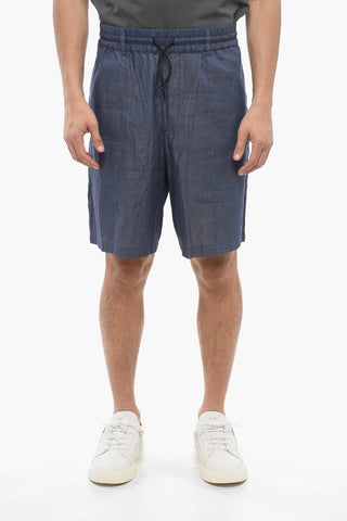 EMPORIO Shorts in Cotone con Elastico in Vita