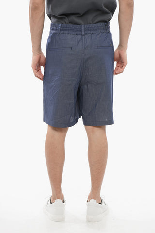 EMPORIO Shorts in Cotone con Elastico in Vita