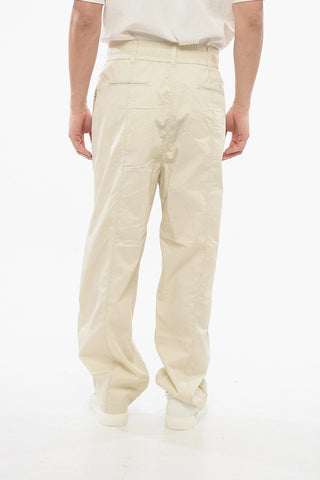 EMPORIO Cotton Loose Fit Pants with Elastic Waistband