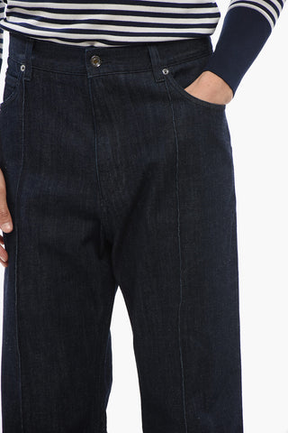 Dark Washed Denims with Front Pleat 24cm