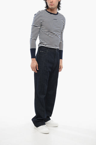 Dark Washed Denims with Front Pleat 24cm
