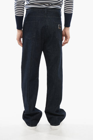 Dark Washed Denims with Front Pleat 24cm