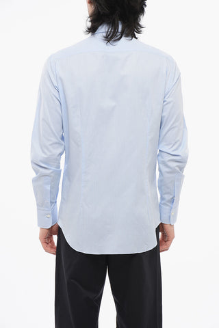 Spread Collar Striped Shirt