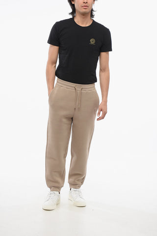 Joggers Felpati con Logo in Rilievo