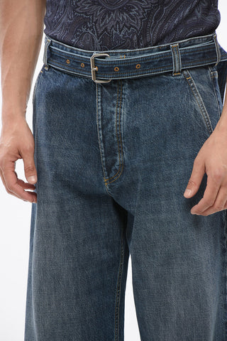 Jeans Lavaggio Medio con Cintura 26cm