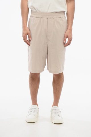 Baumwoll-Shorts mit 4 Taschen und elastischem Bund