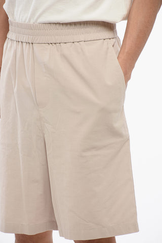 Baumwoll-Shorts mit 4 Taschen und elastischem Bund