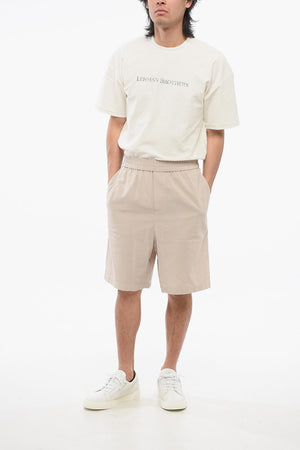 Baumwoll-Shorts mit 4 Taschen und elastischem Bund