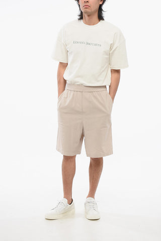 Baumwoll-Shorts mit 4 Taschen und elastischem Bund