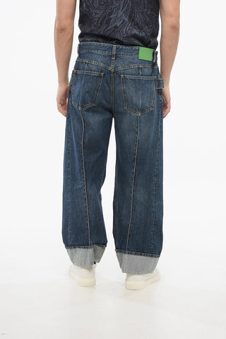 Jeans Baggy Cropped Fit con Risvolto 26cm