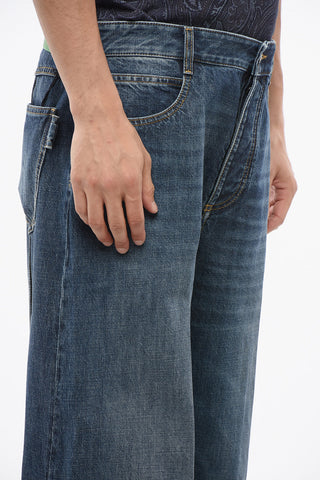 Jeans Baggy Cropped Fit con Risvolto 26cm