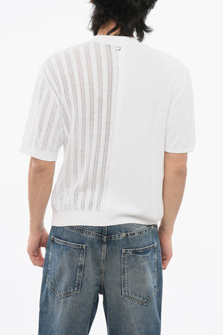 Short-sleeved JUEGO T-Shirt with Cable Knit Detail