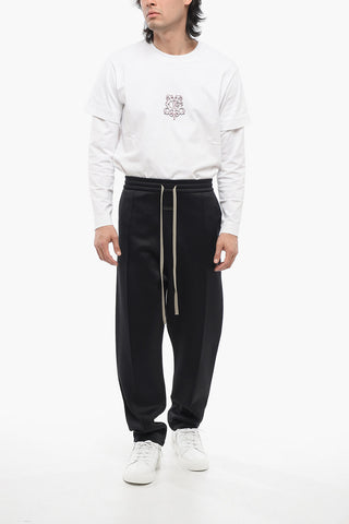Joggers in Neoprene con Pince Frontale