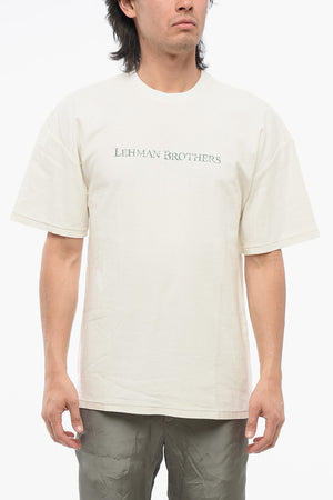 Cotton Crewneck T-Shirt LEHMAN BRTHERS with Back Print