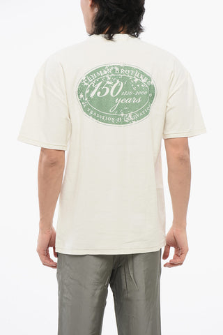 Cotton Crewneck T-Shirt LEHMAN BRTHERS with Back Print