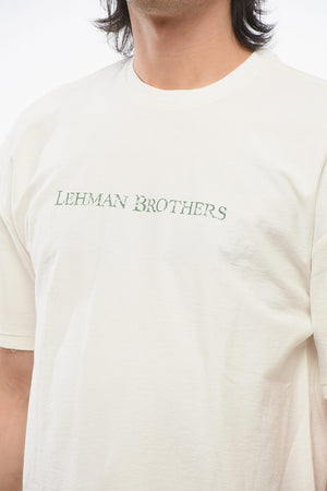 Cotton Crewneck T-Shirt LEHMAN BRTHERS with Back Print