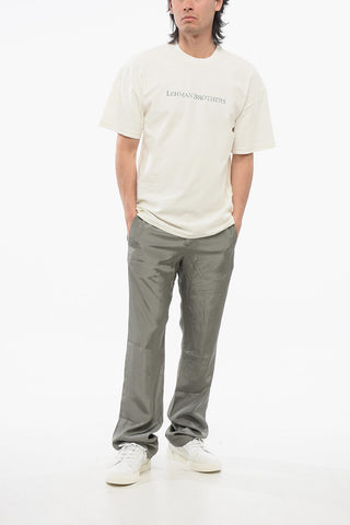 Cotton Crewneck T-Shirt LEHMAN BRTHERS with Back Print
