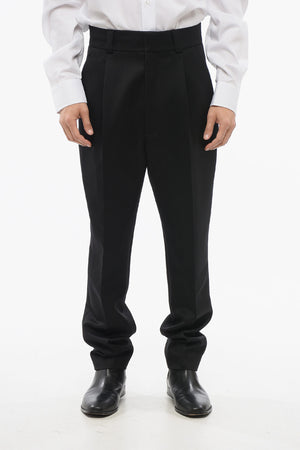 Wool 4-Pocket Trousers with One Pleat
