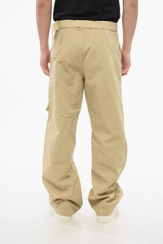 Cotton Straight Fit Chinos Pants with Belt
