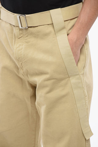 Cotton Straight Fit Chinos Pants with Belt