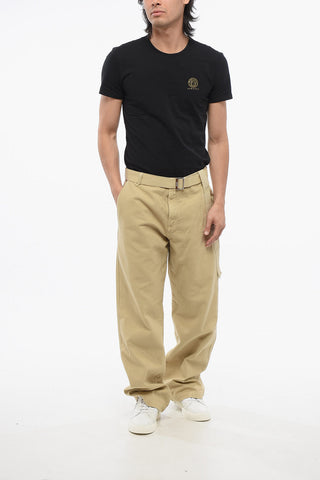 Cotton Straight Fit Chinos Pants with Belt