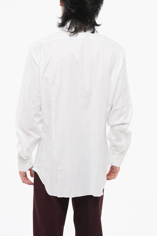 Camicia In Cotone a Tinta unita con Collo Francese