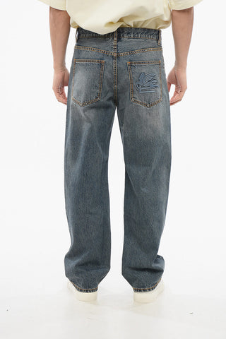 Vintage Washed Straight Fit Denims 24cm