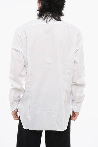 Poplin Cotton Shirt with Spread Collar 