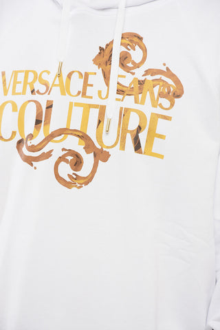 JEANS COUTURE Brushed Cotton Hoodie with Printed Logo