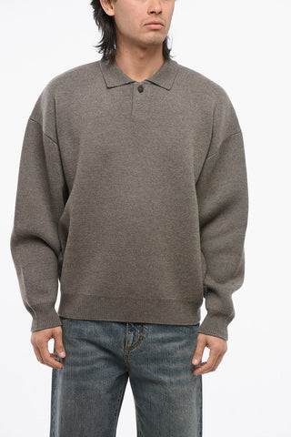 Pullover aus Schurwolle mit Polokragen