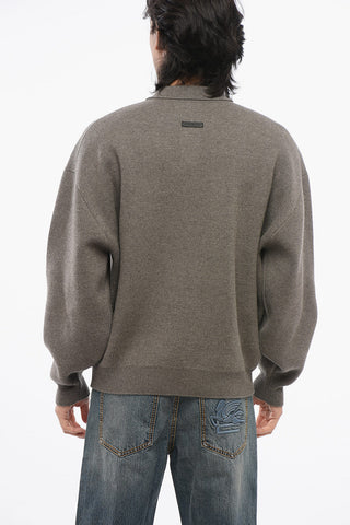 Pullover aus Schurwolle mit Polokragen