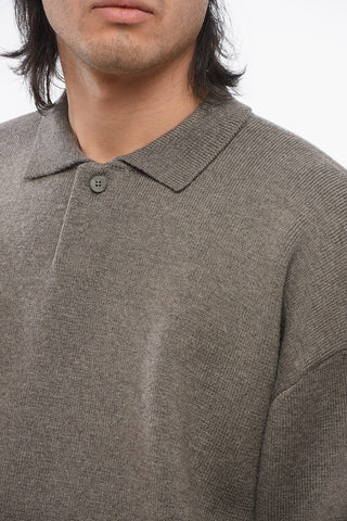 Pullover aus Schurwolle mit Polokragen
