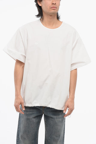 WALES BONNER Hemd Aus Baumwoll-Popeline Mit Kordelzug Am Saum