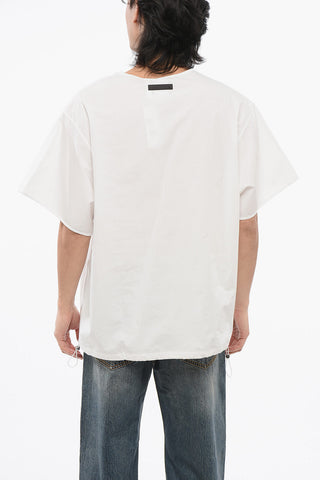 WALES BONNER Hemd Aus Baumwoll-Popeline Mit Kordelzug Am Saum