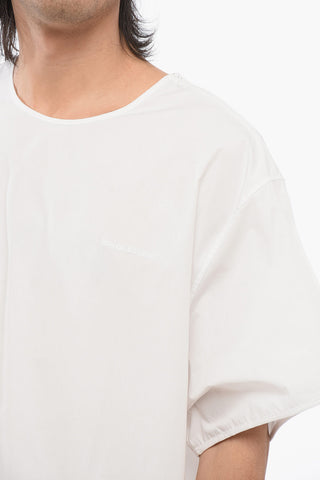 WALES BONNER Hemd Aus Baumwoll-Popeline Mit Kordelzug Am Saum