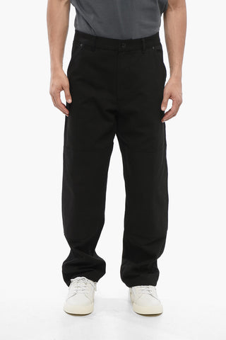 Cotton Pants with Embroidered Logo